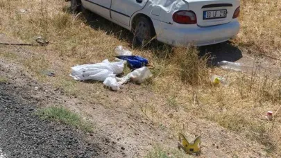 Takla atan otomobilde 4 kişi yaralandı