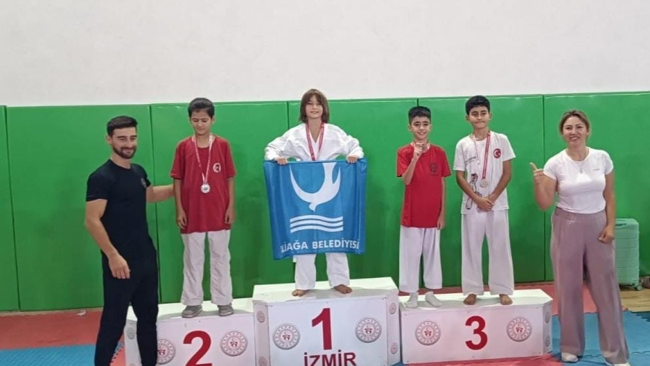 Aliağalı karatecilerden 10 madalya birden