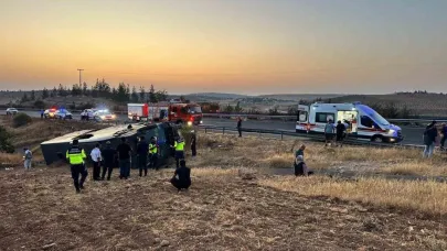 Şanlıurfa’da yolcu otobüsü devrildi: 27 yaralı