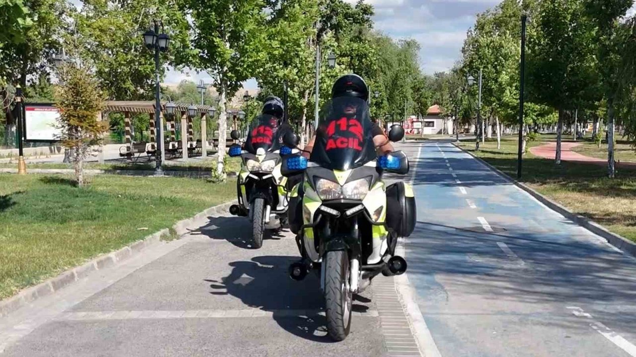 Kırıkkale’de 112 motosiklet ambulans ekipleri her an göreve hazır