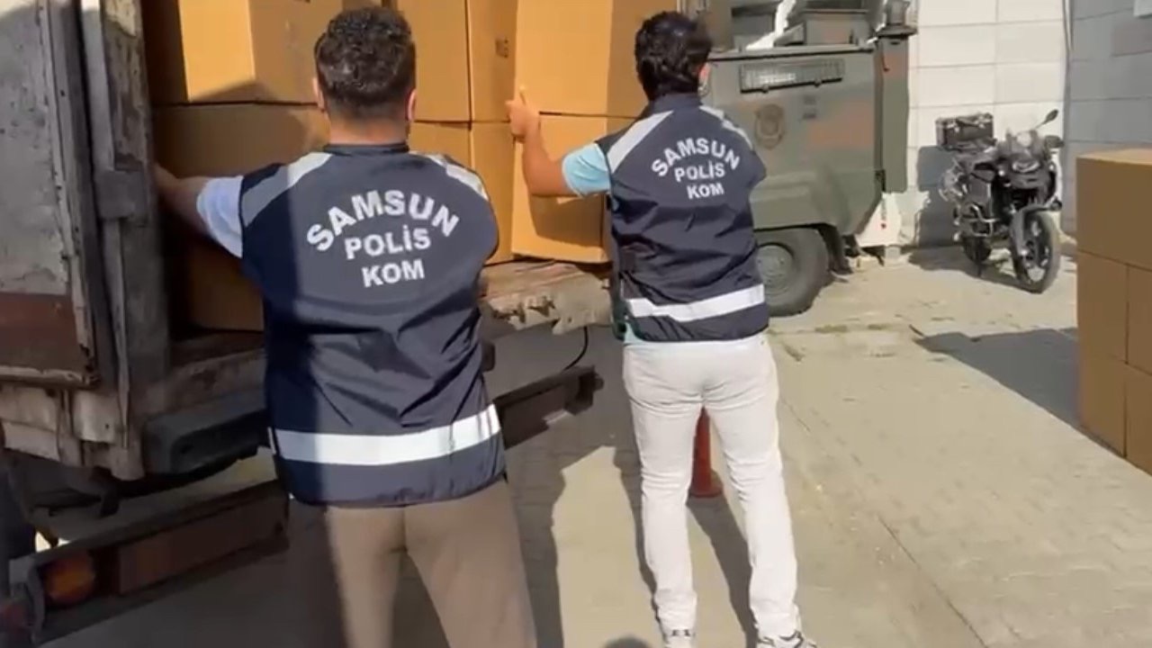 Samsun’da 3 milyon 780 bin kaçak makaron ele geçirildi