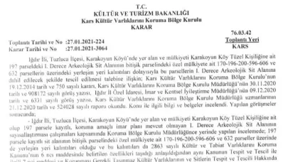 Tuzluca’da Sit Alanında Gizemli Kazı