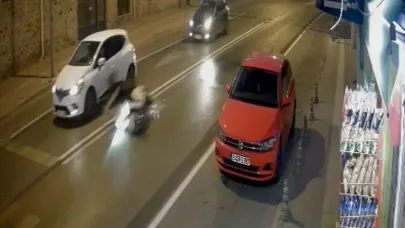 Muratlı’da motosiklet kazası kameraya yansıdı