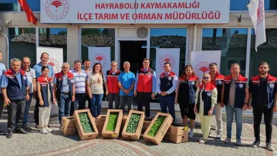 Tekirdağ’da genç çiftçilere fide dağıtımı yapıldı