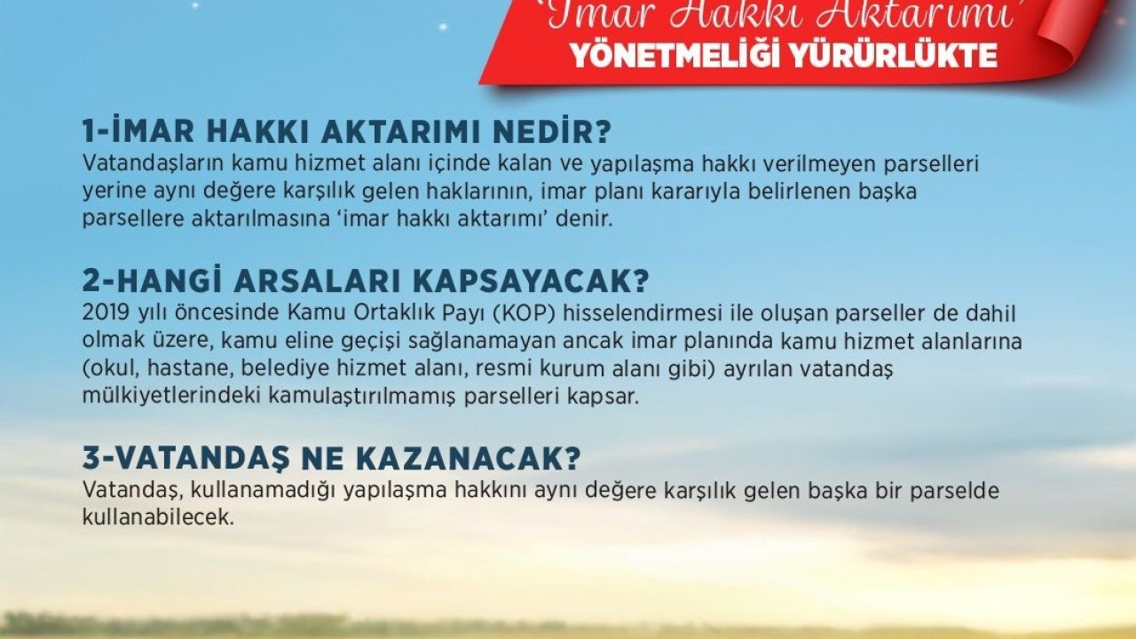 Bakan Kurum: "(İmar hakkı aktarımı) Yıllardır süren bir sorunu çözüme kavuşturuyoruz"