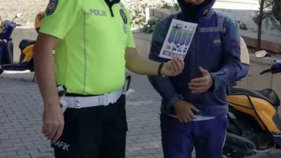 Kırşehir’de motokuryelere bilgilendirme faaliyeti