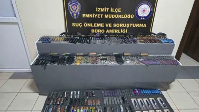 Kocaeli’de 405 adet ruhsatsız kesici alet ele geçirildi