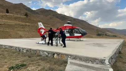 Serebrovasküler hasta ambulans helikopterle Van’a sevk edildi
