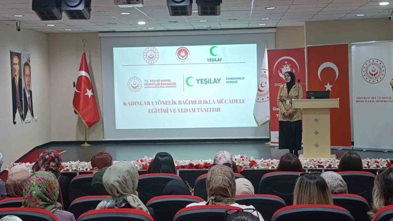 Erzurum’da kadına yönelik bağımlılıkla mücadele eğitimi düzenlendi