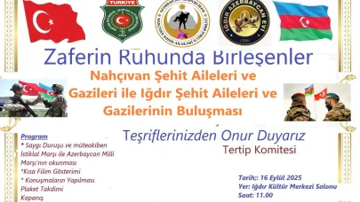 Iğdır ve Nahçıvan Şehit Aileleri Bugün Iğdır’da Buluşuyor