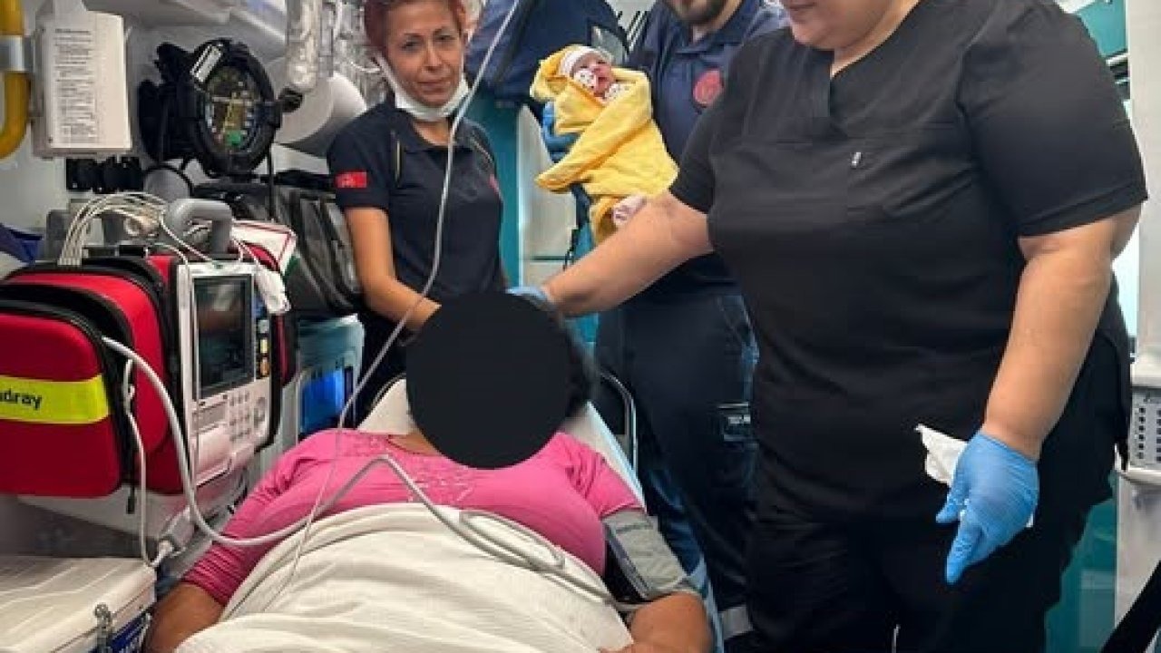 Sancıları başlayan anne hastaneye yetişemedi