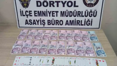 Dörtyol’da kumar oynayan 3 şahsa para cezası uygulandı