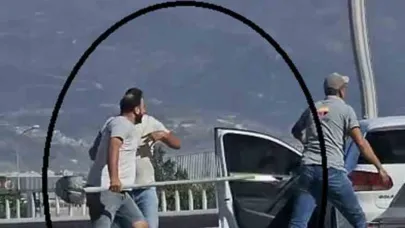 Trafikte yaşanan kürekli kavga