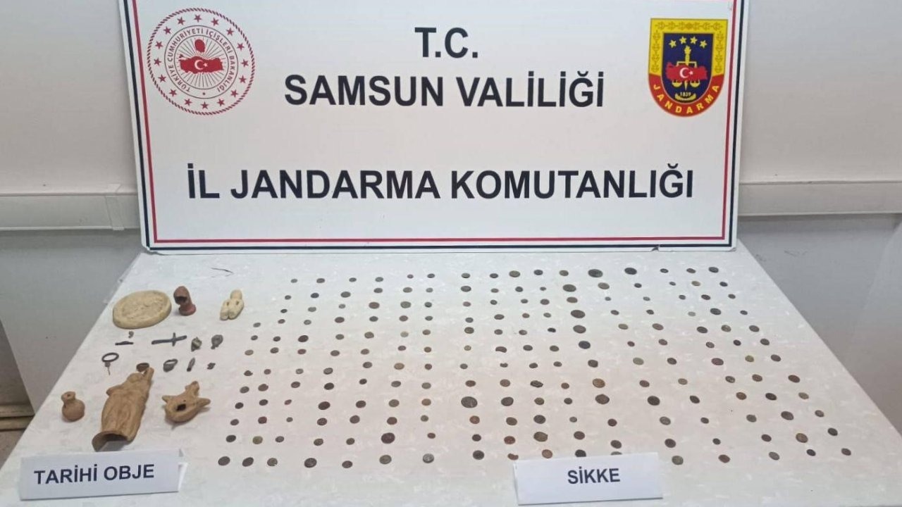 Samsun’da jandarma tarihi eser ele geçirdi