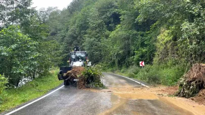 Trabzon’da şiddetli yağış heyelanlara neden oldu