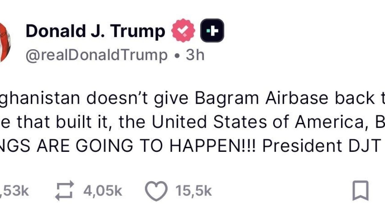 ABD Başkanı Trump’tan Afganistan’a tehdit: "Bagram Hava Üssü’nü bize geri vermezlerse kötü şeyler olacak"