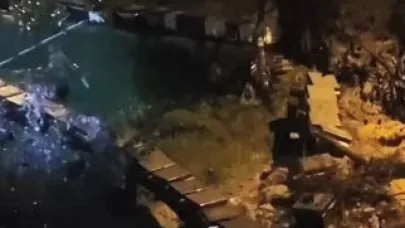 Artvin’in Borçka ilçesinde arı kovanları gece sel suları ve heyelana kapıldı