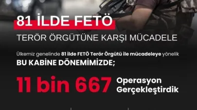 Bakan Yerlikaya: "Bu kabine dönemimizde FETÖ’ye yönelik 11 bin 667 operasyon gerçekleştirdik"