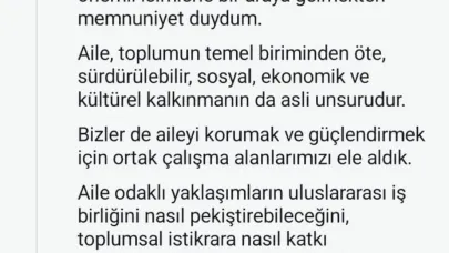 Emine Erdoğan’dan "Birlikte Daha İyiye: Aileden Başlayan Küresel Dayanışma" etkinliğine ilişkin paylaşım