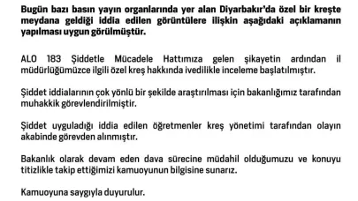 Aile ve Sosyal Hizmetler Bakanlığı’ndan Diyarbakır’daki özel kreş hakkında inceleme