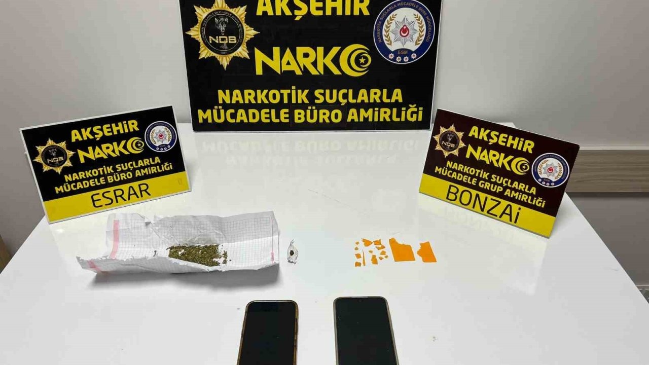 Akşehir’de 2 kişi uyuşturucudan tutuklandı