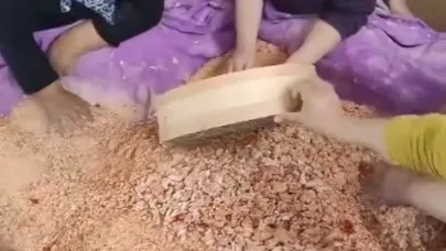 Sinop’ta kadınlar imece usulü tarhana yapımına başladı