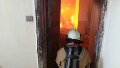 Defne’de apartman dairesinde yangın