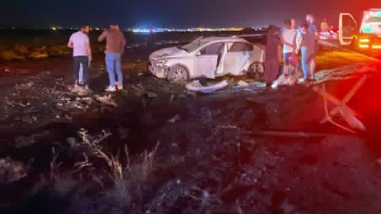 Hilvan’da takla atan otomobilde 3 kişi yaralandı