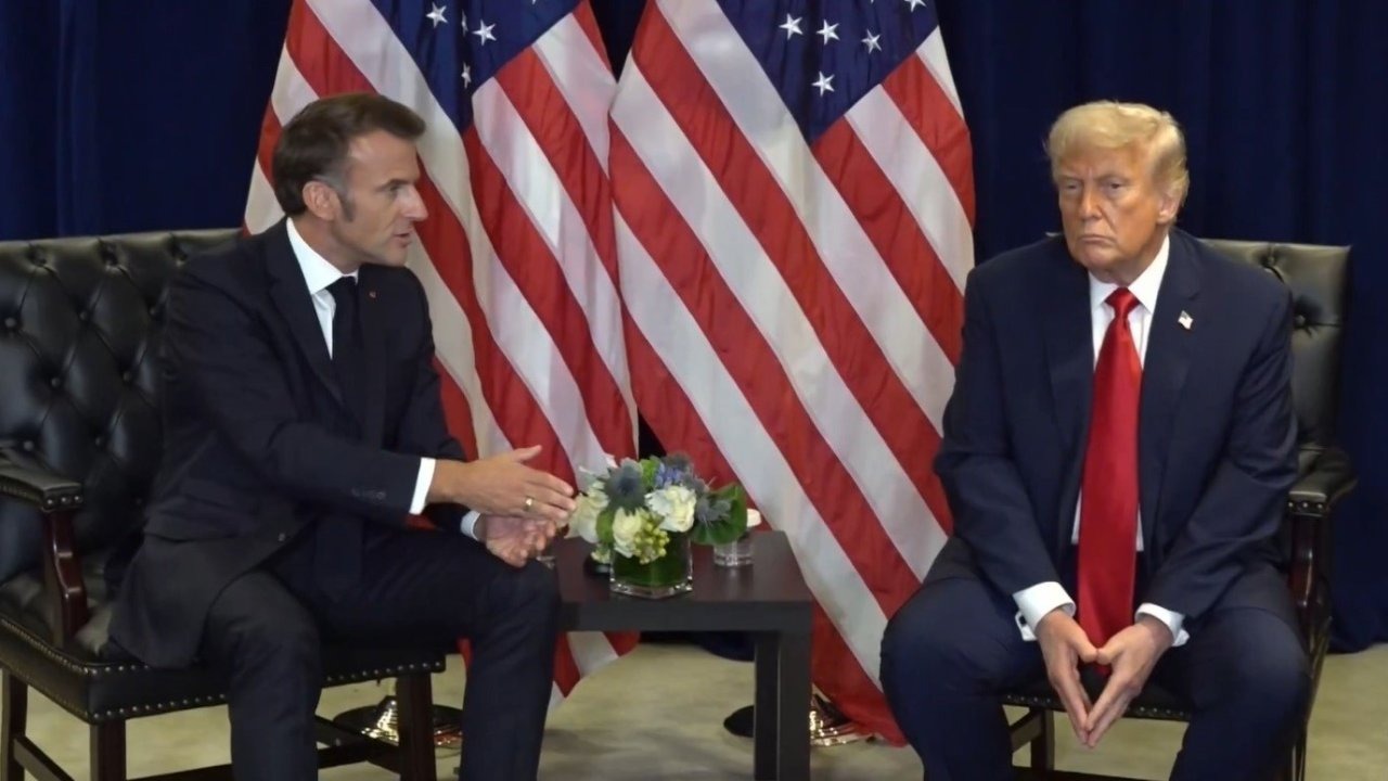 Trump ve Macron görüşmesinde Filistin anlaşmazlığı