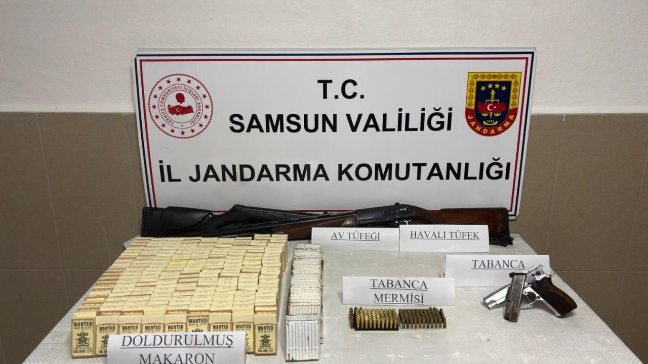 Jandarmadan kaçak tütün ve silah operasyonu
