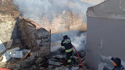 Erzurum’da korkutan kömürlük yangını