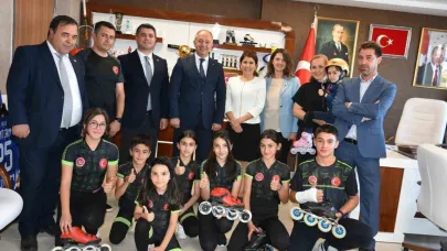 Speed Skating spor kulübü yönetiminden Çakmur’a ziyaret