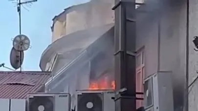 Elazığ’da çatı yangını