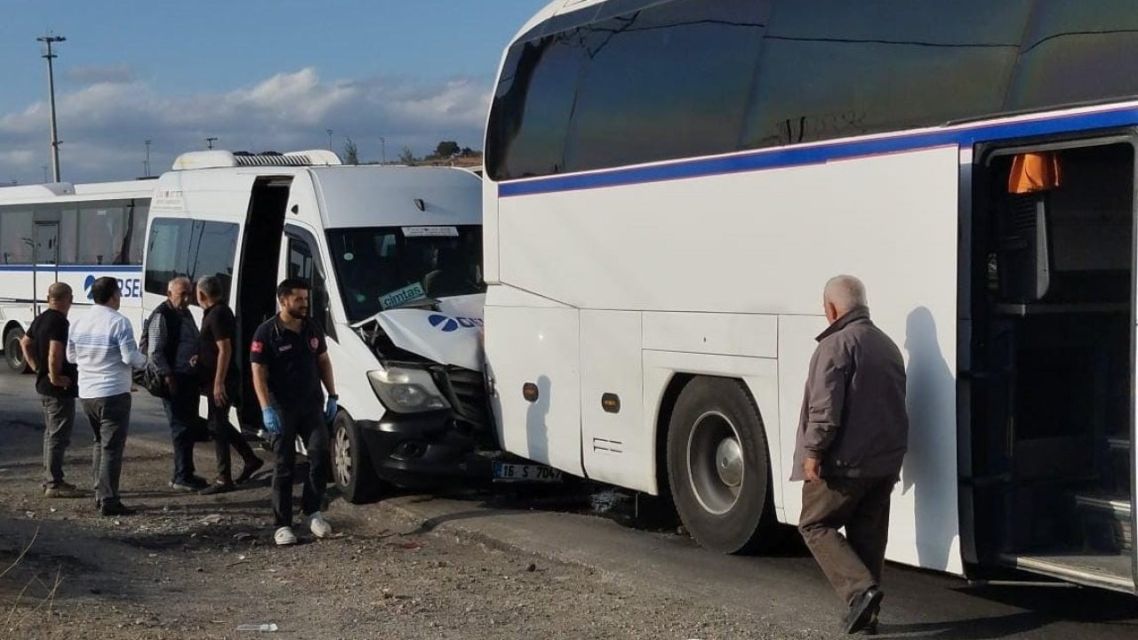 Gemlik’te zincirleme kaza: 9 işçi yaralandı