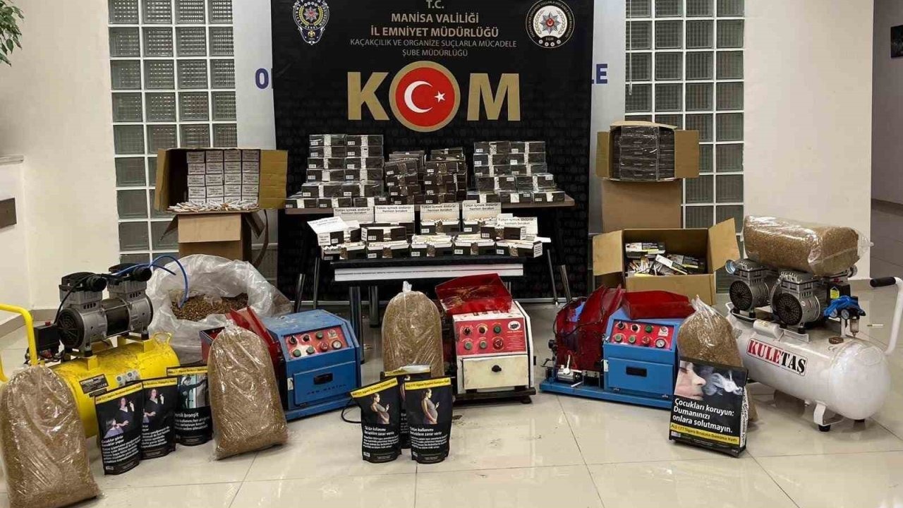 Manisa’da kaçak tütün operasyonu: 9 gözaltı