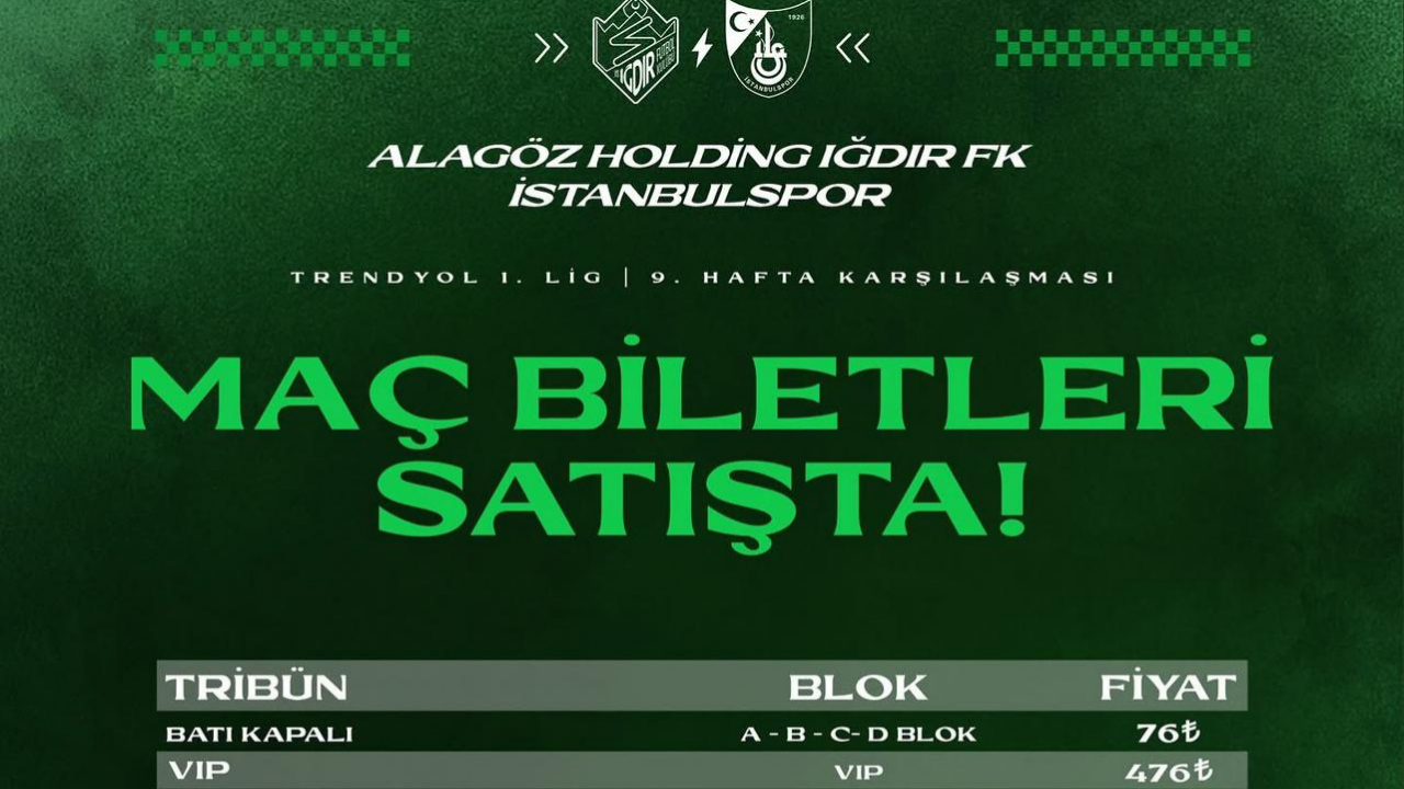 Alagöz Holding Iğdır FK, İstanbulspor’u Ağırlıyor
