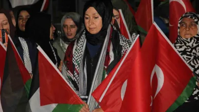 Çorum’da yüzlerce vatandaş İsrail’i protesto etti