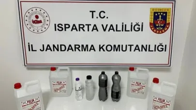 Isparta’da kaçak içki operasyonunda 2 şüpheli hakkında işlem başlatıldı