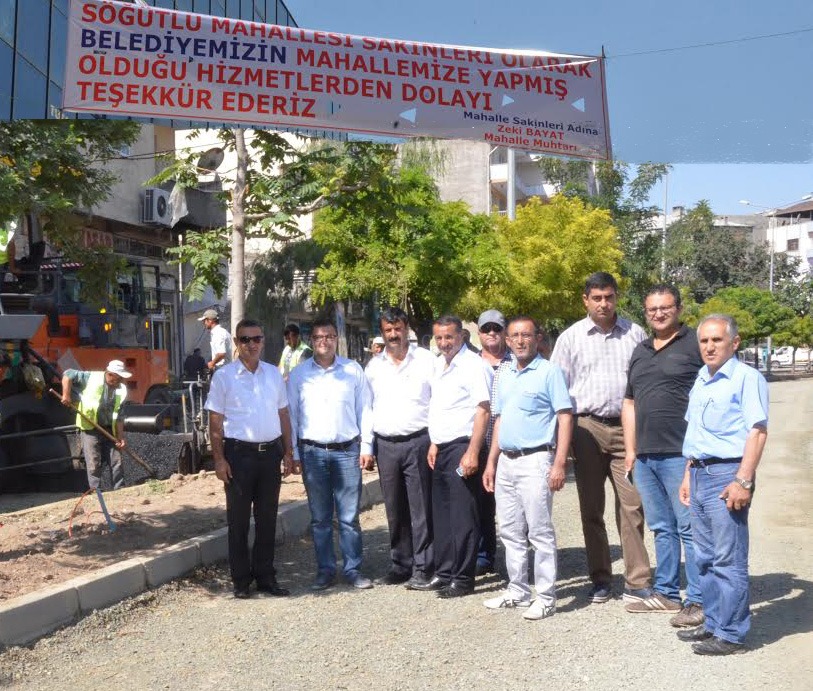 Sögütlüİdirmava Mahallesinden Belediyeye Teşekkür Pankartı