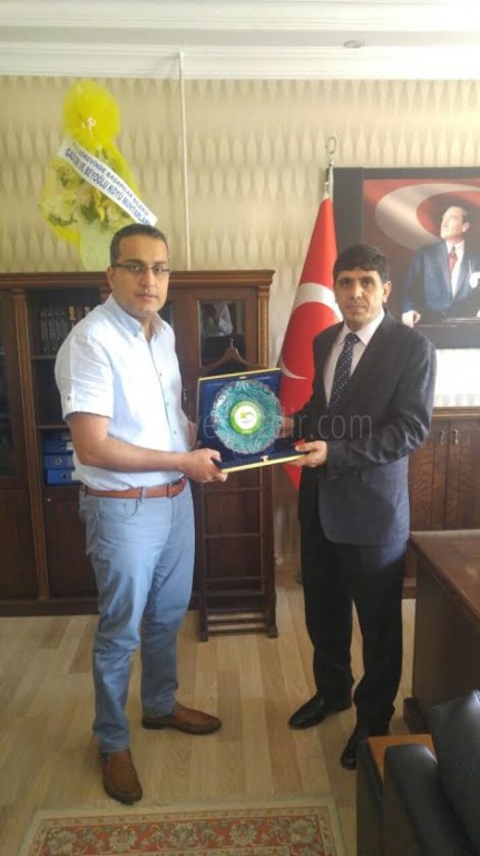 Rektör Prof Dr Alma Tuzluca Kaymakamı Abdullah Kadıoğluna hayırlı olsun Ziyaretinde Bulundu