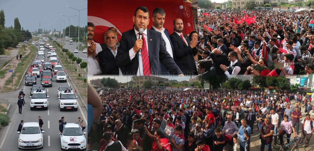 MHP MİLLETVEKİLİ ADAYLARI YAŞAR KARADAĞ VE YENİŞ ÇELİKTENE GÖRKEMLİ KARŞILAMA