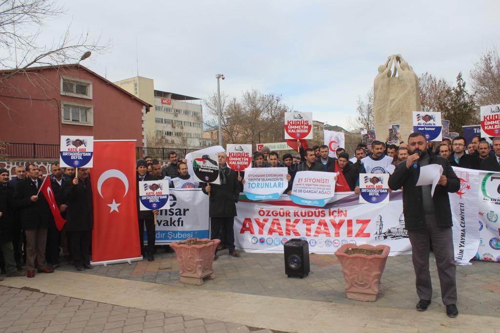 IĞDIR DA İSRAİL VE ABD PROTESTO EDİLDİ