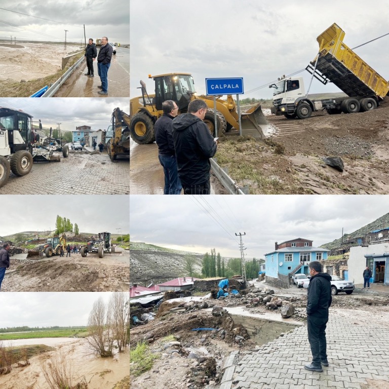 Iğdır'da Sel Felaketi İl Özel İdaresi Afet Bölgesinde