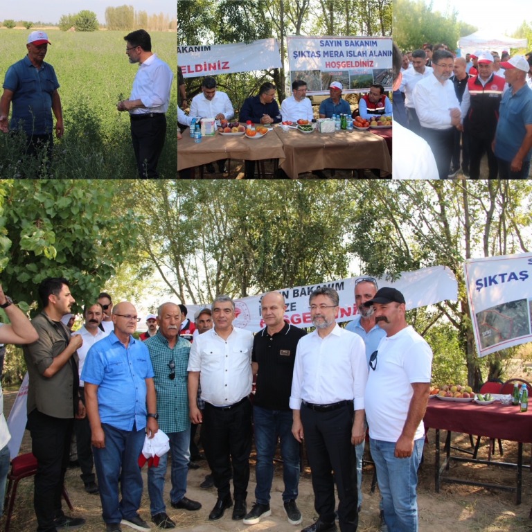 TARIM BAKANI YUMAKLI ŞIKTAŞ HAYVANCILIK MERA ISLAH ALANINI ZİYARET ETTİ
