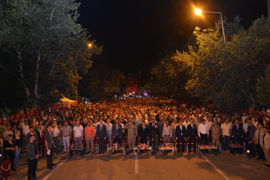 15 TEMMUZ DEMOKRASİ VE MİLLİ BİRLİK GÜNÜ İLİMİZDE COŞKU İLE KUTLANDI