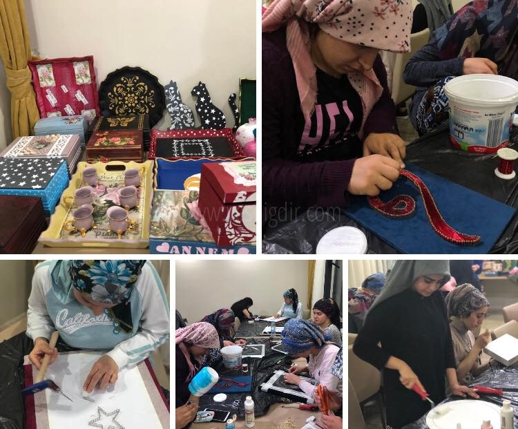 Öğrencilerden El Sanatları Kursuna Yoğun İlgi