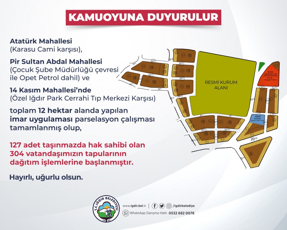 304 Vatandaşımız tapularına Kavuştu