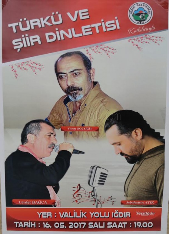 IĞDIR BELEDİYESİNDEN ÜCRETSİZ ŞİİR VE TÜRKÜ DİNLETİSİ