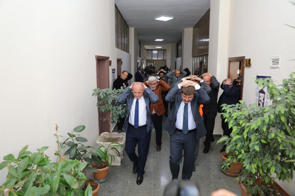 Iğdırda Deprem Tatbikatı Yapıldı