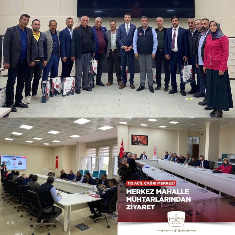 MUHTARLAR 112 ACİL ÇAĞRI MERKEZİNDE